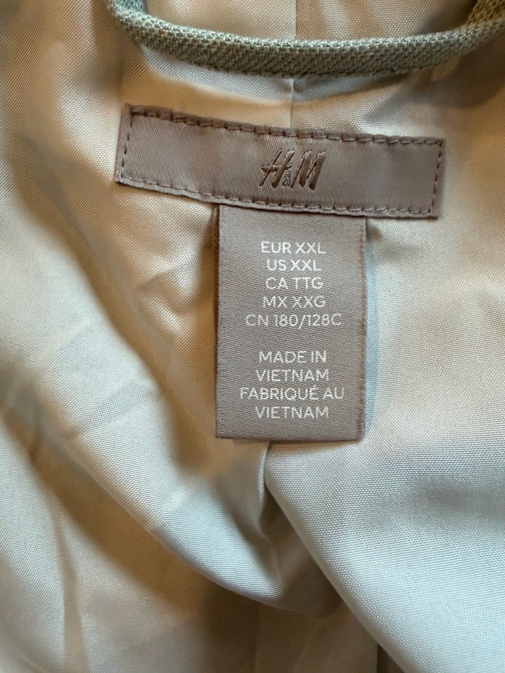 H&M Light Blue/Green Women's Relaxed Tailored Blazer - 3/4 Sleeve 2XL - Picture 3 of 5